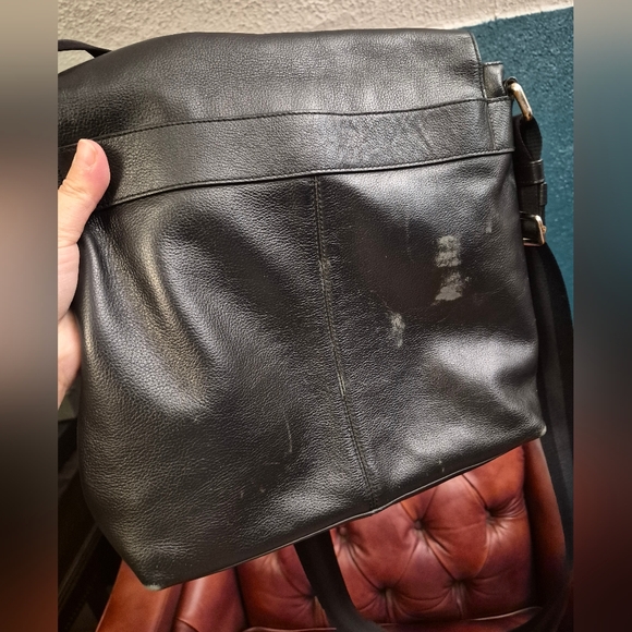 Coach Charles Messenger Bag Black Leather - Picture 2 of 9